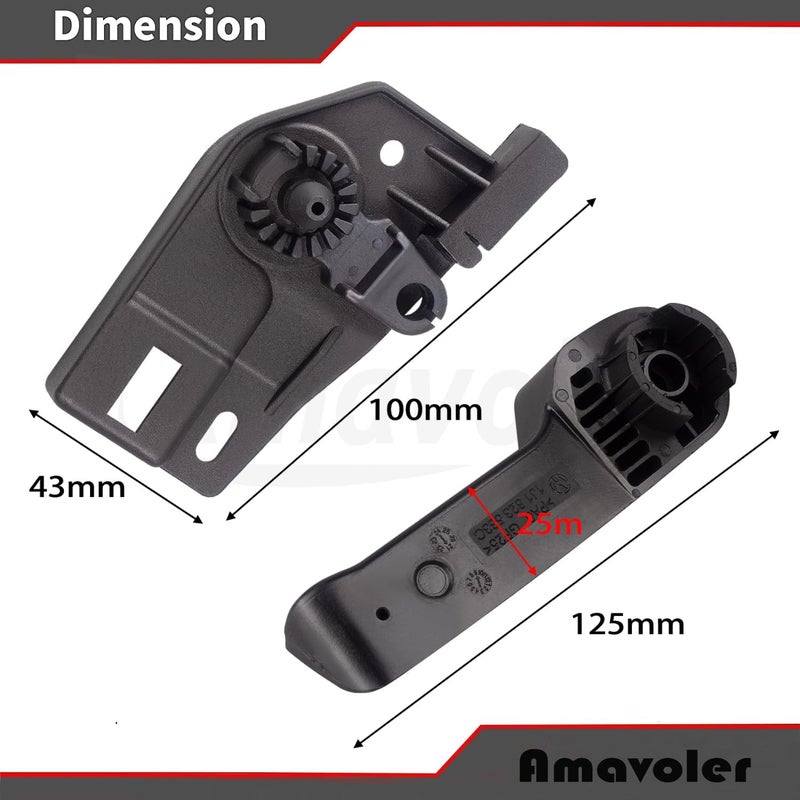 amavoler Hood Latch Release Handle Bracket Black Fit for VW Jetta Golf MK4 Beetle Skoda. OEM#: 1J1823633A 1J1823533C. - Image 3